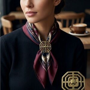 Vintage Gold Scarf Brooch